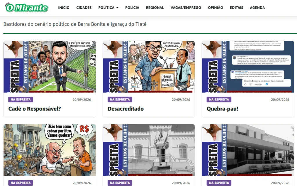 Na Espreita traz análise e bastidores da política local