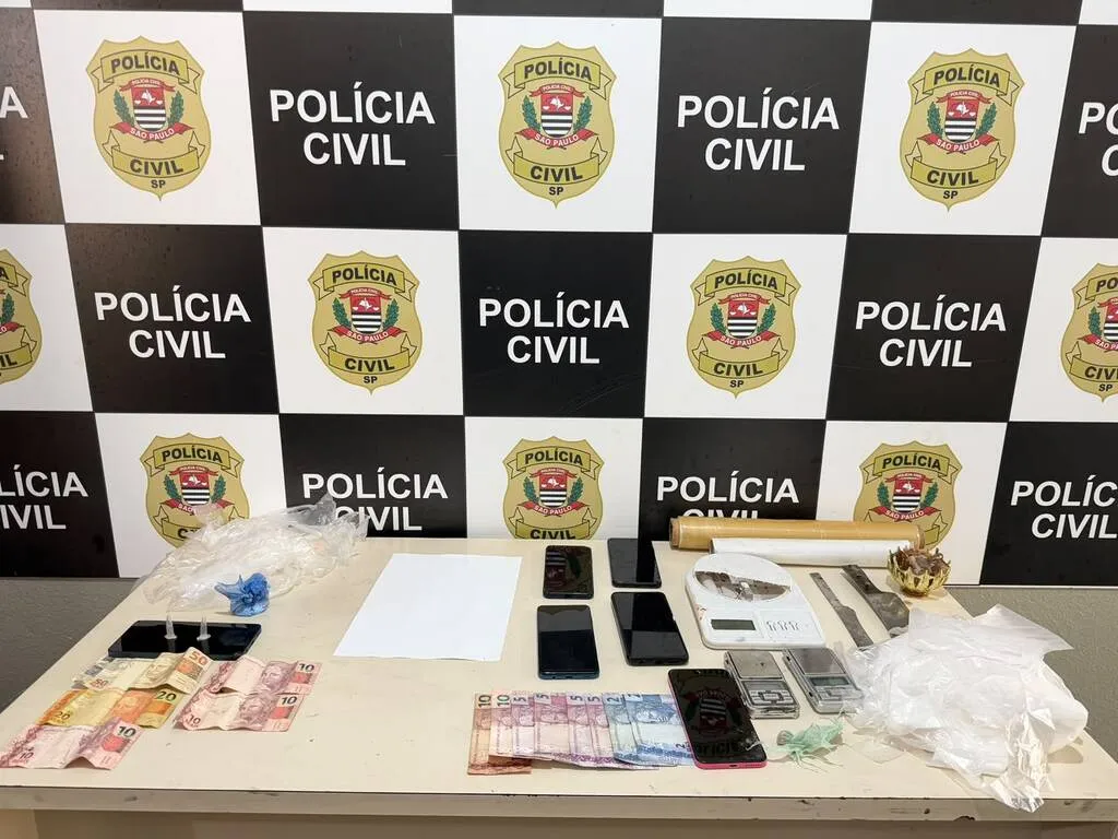 Operação da Polícia Civil prende três suspeitos por tráfico de drogas em Igaraçu do Tietê